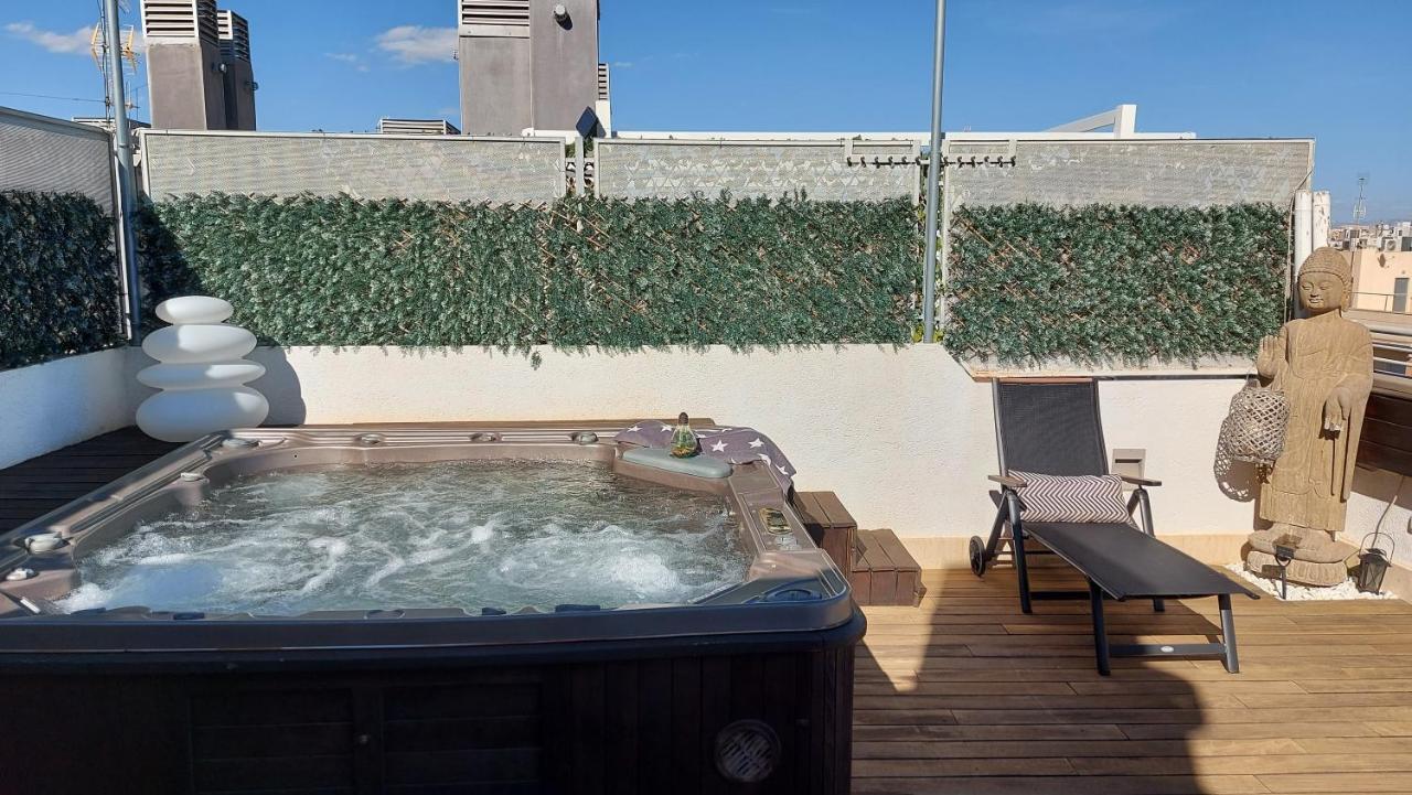 Ferienwohnung Atico De Lujo Con Jacuzzi Climatizado En Terraza Elche Exterior foto
